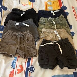 Gymboree Kids Cargo Shorts - Black, Gray, Green, Tan
